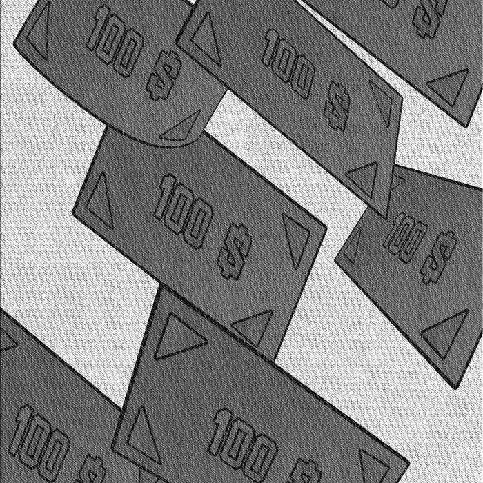 Machine Washable Transitional Silver Gray Rug, wshpat2027gry