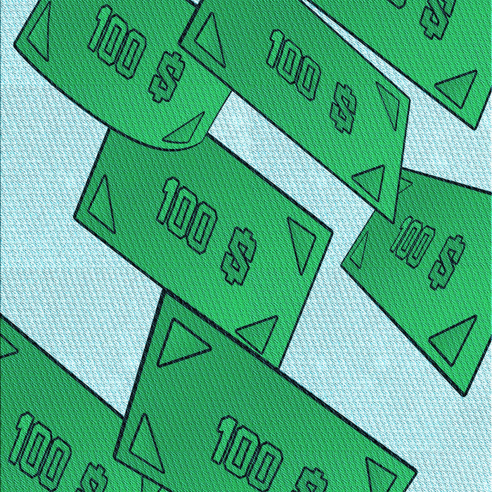 Patterned Lime Mint Green Rug, pat2027lblu