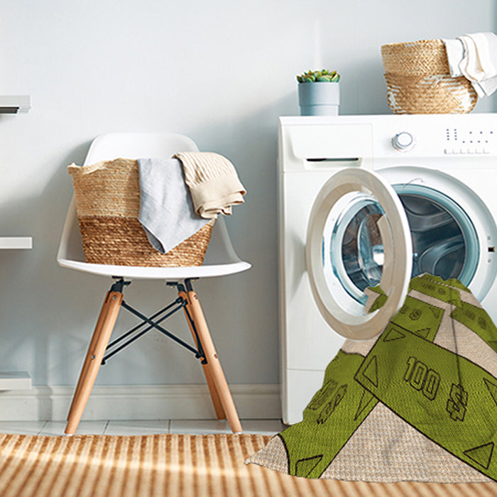 Machine Washable Transitional Olive Green Rug in a Washing Machine, wshpat2027org