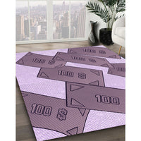 Patterned Viola Purple Rug, pat2027pur