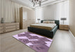 Patterned Viola Purple Rug in a Bedroom, pat2027pur