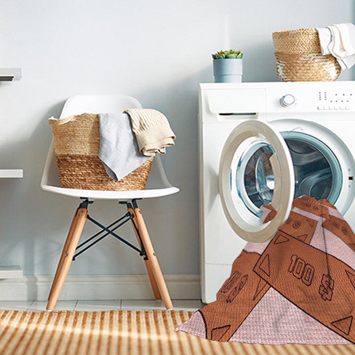 Machine Washable Transitional Red Rug in a Washing Machine, wshpat2027rd