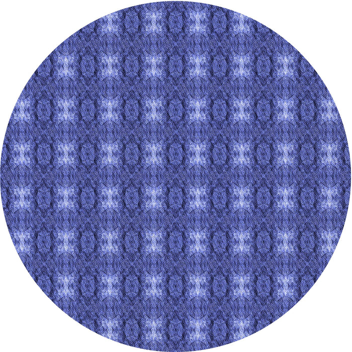 Square Patterned Light Slate Blue Rug, pat2028blu