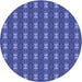 Square Patterned Light Slate Blue Rug, pat2028blu