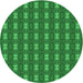 Square Patterned Green Rug, pat2028grn