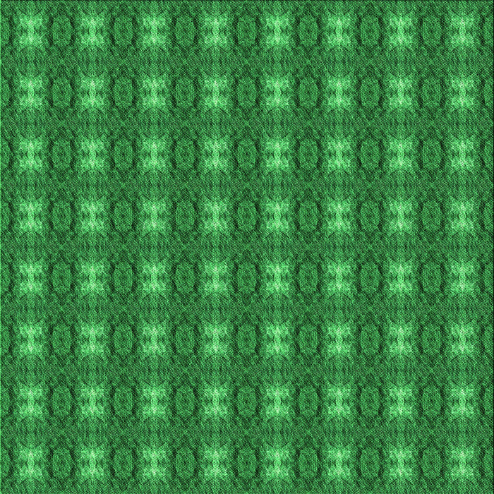 Round Machine Washable Transitional Green Rug, wshpat2028grn