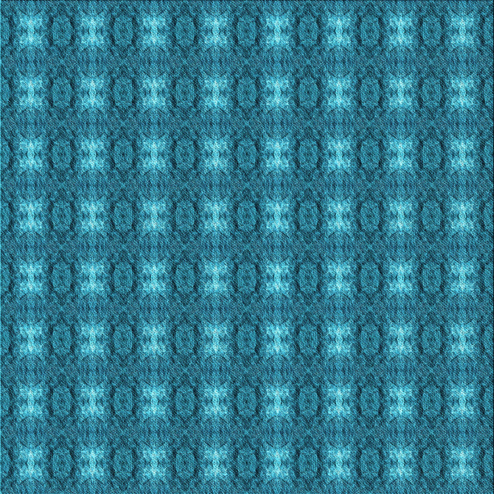 Round Patterned Teal Green Rug, pat2028lblu