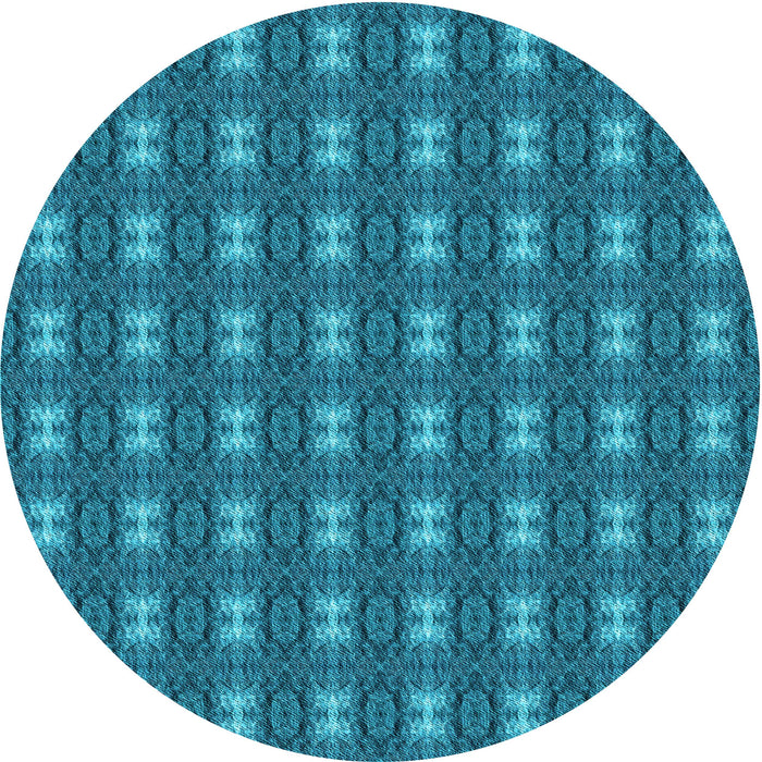Square Patterned Teal Green Rug, pat2028lblu