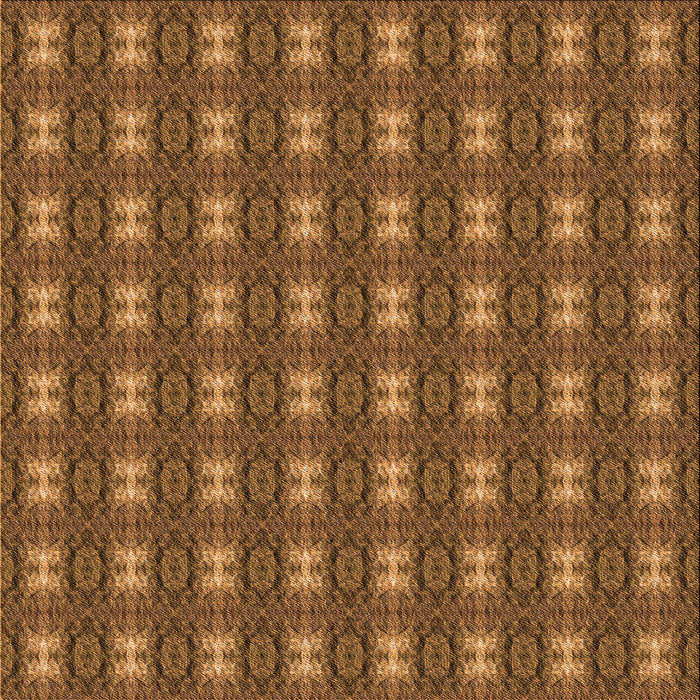 Round Patterned Orange Rug, pat2028org
