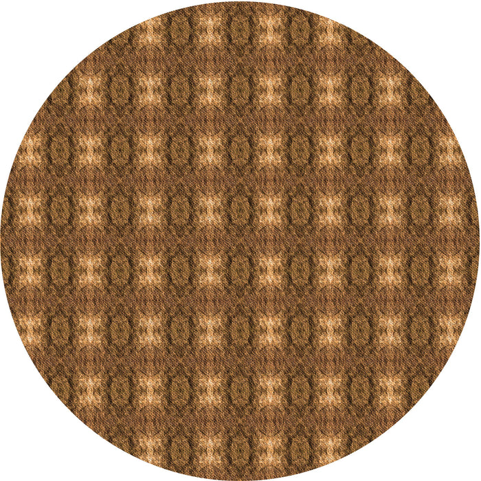 Square Patterned Orange Rug, pat2028org