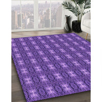 Patterned Amethyst Purple Rug, pat2028pur