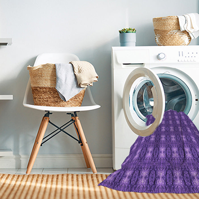 Machine Washable Transitional Amethyst Purple Rug in a Washing Machine, wshpat2028pur