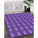 Patterned Amethyst Purple Rug in Family Room, pat2028pur