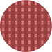 Square Patterned Red Rug, pat2028rd