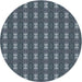 Sideview of Patterned Dark Blue Grey Blue Novelty Rug, pat2028