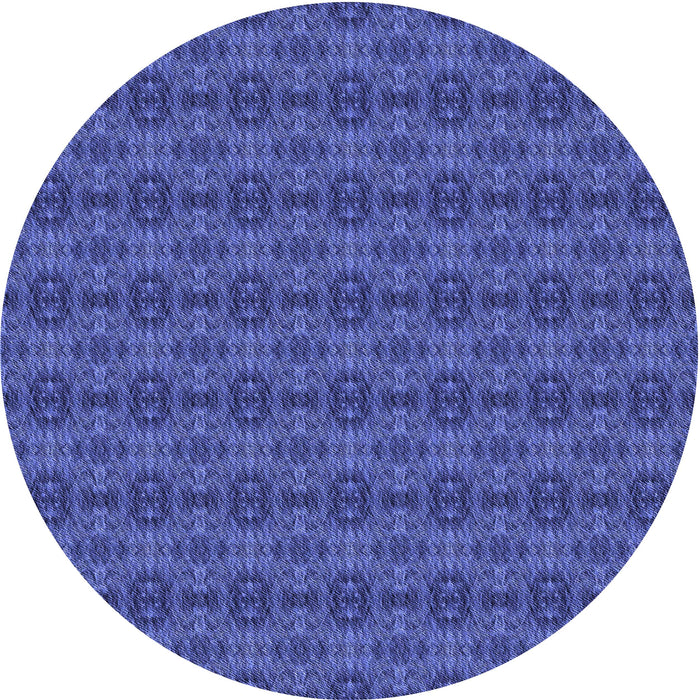 Square Machine Washable Transitional Sapphire Blue Rug in a Living Room, wshpat2029blu