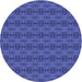 Square Patterned Sapphire Blue Rug, pat2029blu