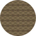 Square Patterned Dark Gold Brown Rug, pat2029brn