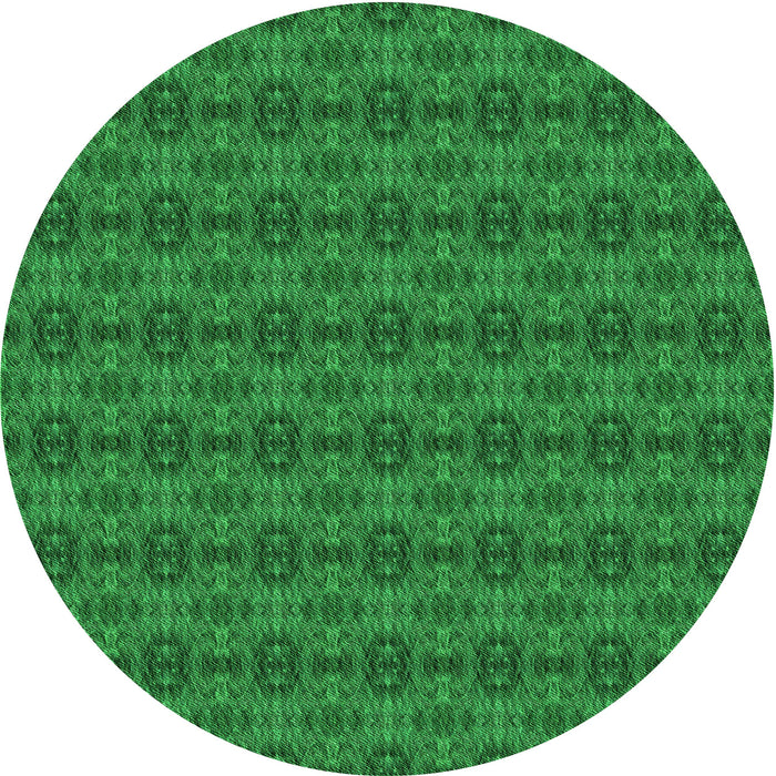 Square Patterned Green Rug, pat2029grn