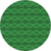 Square Patterned Green Rug, pat2029grn