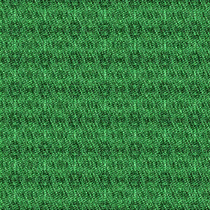 Round Machine Washable Transitional Green Rug, wshpat2029grn