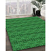 Machine Washable Transitional Green Rug in a Family Room, wshpat2029grn