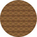 Square Patterned Dark Bronze Brown Rug, pat2029org