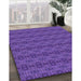 Patterned Amethyst Purple Rug in Family Room, pat2029pur