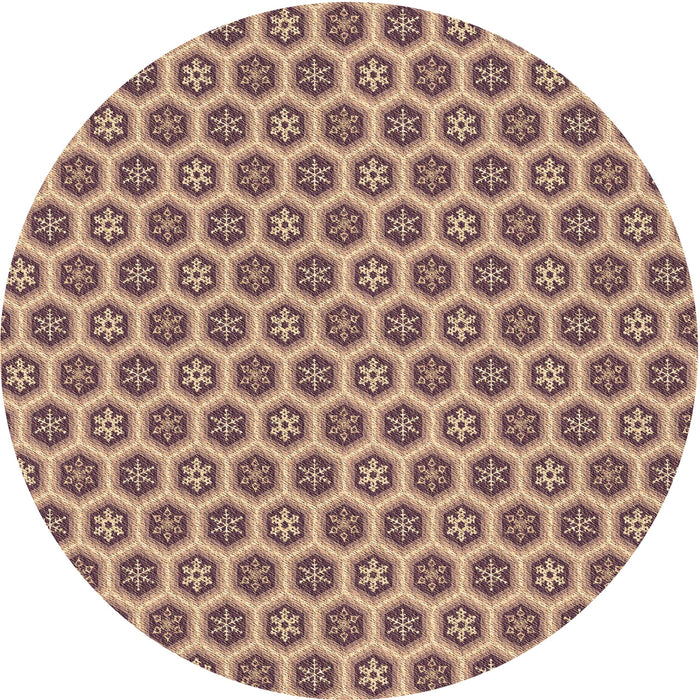 Square Machine Washable Transitional Sandy Brown Rug in a Living Room, wshpat203brn