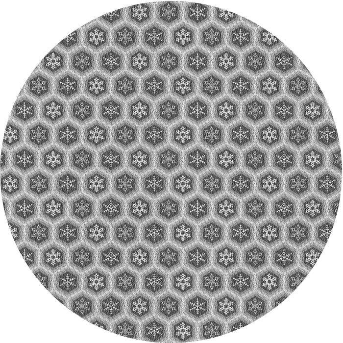 Square Patterned Ash Gray Rug, pat203gry