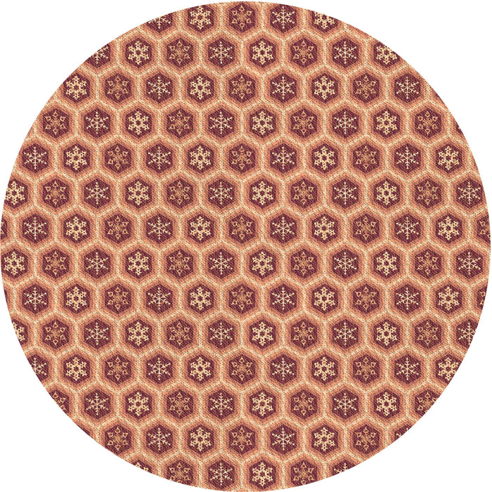 Square Patterned Red Rug, pat203org