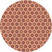 Square Patterned Red Rug, pat203org