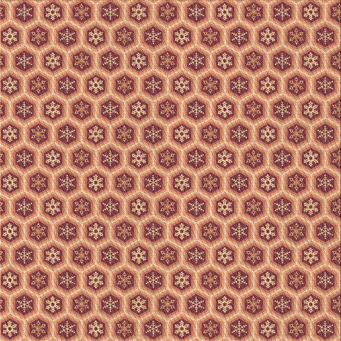 Round Patterned Red Rug, pat203org