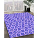 Patterned Bright Lilac Purple Rug in Family Room, pat203pur