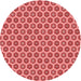 Square Patterned Red Rug, pat203rd