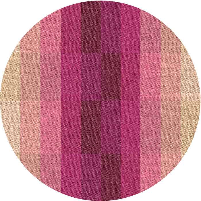 Square Patterned Raspberry Red Rug, pat2030brn
