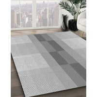 Patterned Platinum Silver Gray Rug, pat2030gry