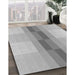 Patterned Platinum Silver Gray Rug in Family Room, pat2030gry