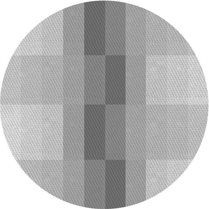 Square Patterned Platinum Silver Gray Rug, pat2030gry