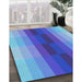 Machine Washable Transitional Blue Orchid Blue Rug in a Family Room, wshpat2030lblu