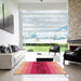 Square Patterned Orange Rug in a Living Room, pat2030org