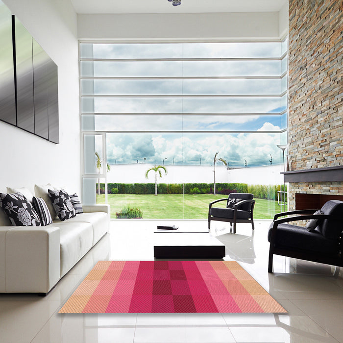 Machine Washable Transitional Orange Rug in a Kitchen, wshpat2030org