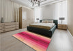 Patterned Orange Rug in a Bedroom, pat2030org