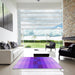 Machine Washable Transitional Violet Purple Rug in a Kitchen, wshpat2030pur