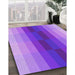 Patterned Violet Purple Rug in Family Room, pat2030pur