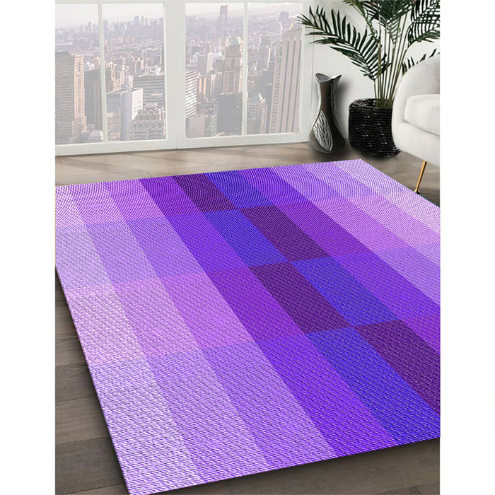 Machine Washable Transitional Violet Purple Rug in a Family Room, wshpat2030pur