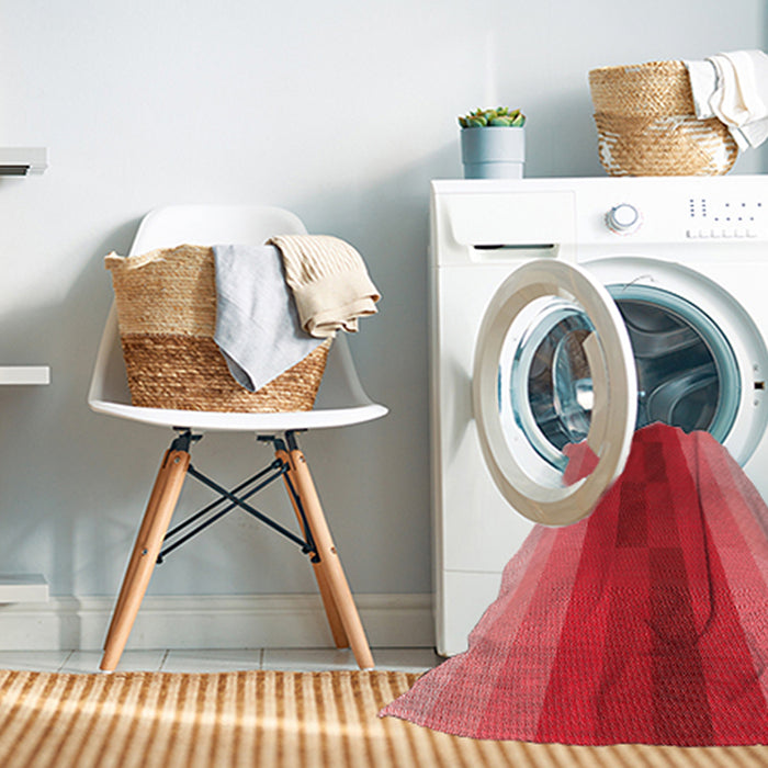 Machine Washable Transitional Pastel Red Pink Rug in a Washing Machine, wshpat2030rd