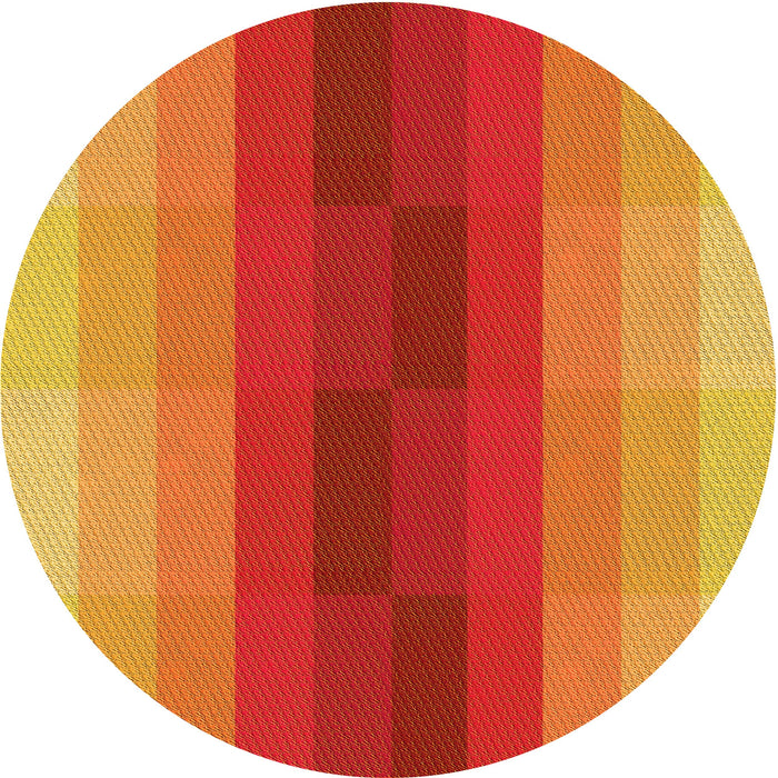 Square Machine Washable Transitional Neon Red Rug in a Living Room, wshpat2030yw