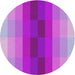 Square Machine Washable Transitional Violet Purple Rug, wshpat2030