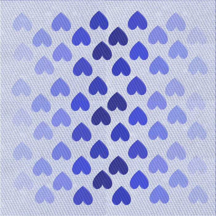 Round Patterned Blue Rug, pat2031blu